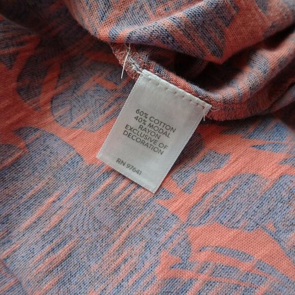 J. Jill Women's Tunic Top Crochet Trim Floral Tie-Back Blouse Boho Oversized XS - Picture 9 of 12